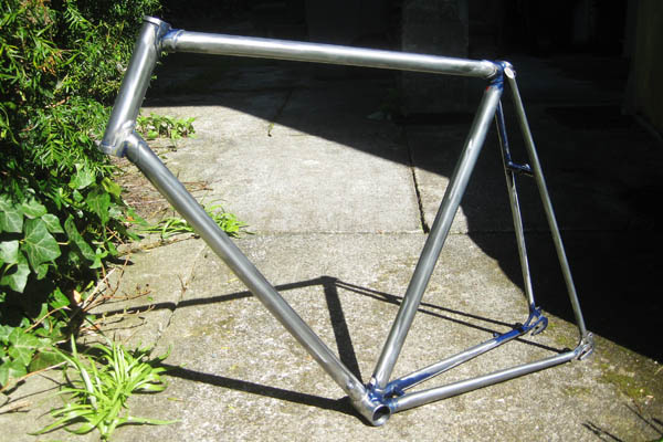Bumblebike frame after paint removal